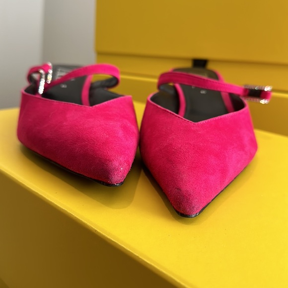 Zara Hot Pink Suede Kitten Heels - Size 40 (US size 9) - Picture 12 of 12